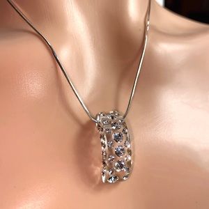 Acrylic Crystal Necklace Embellished With Genuine “Crystal Stone Elements”